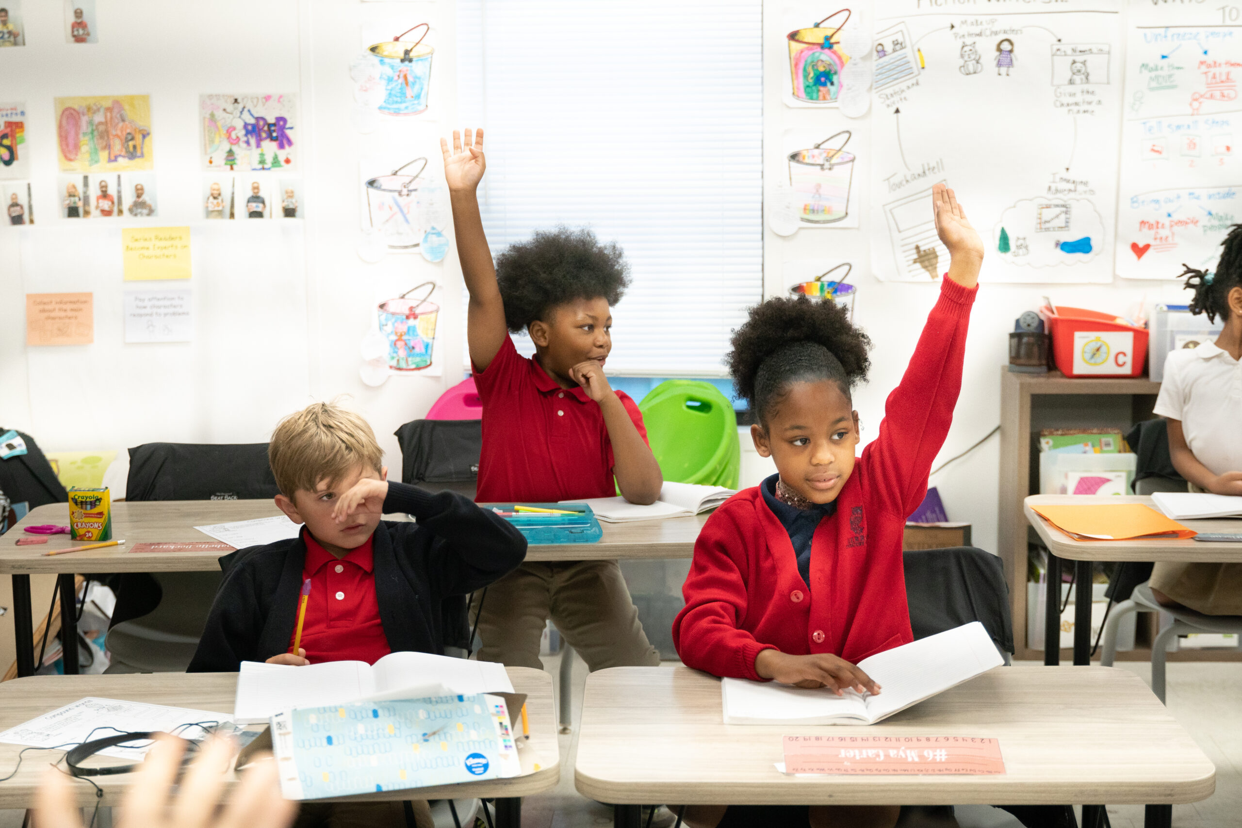 HPA kids raising hands